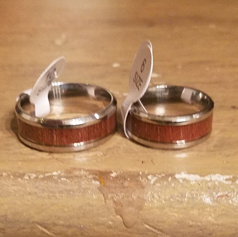HAWAIIAN KOA COUPLES RINGS - Picture 7 of 7